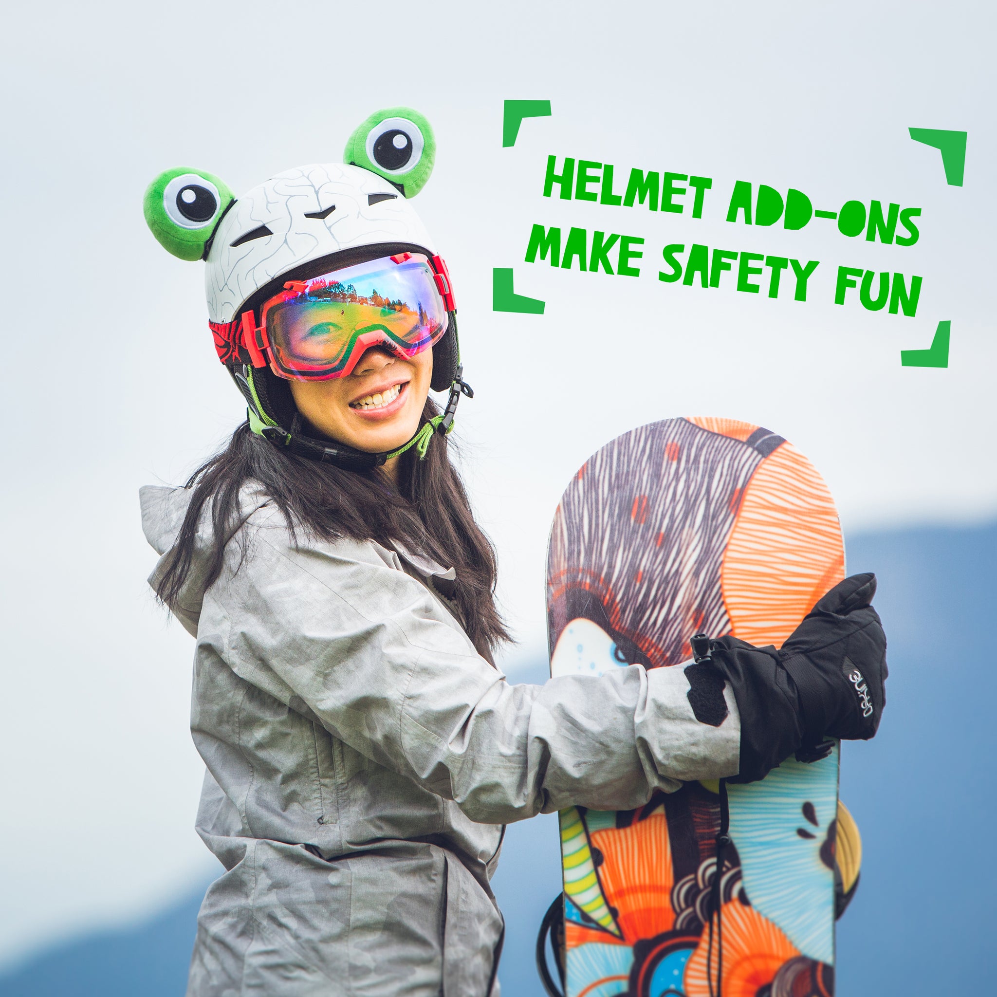 Dardo the Frog Helmet Eyes/Ears/Cover Accessory in Green