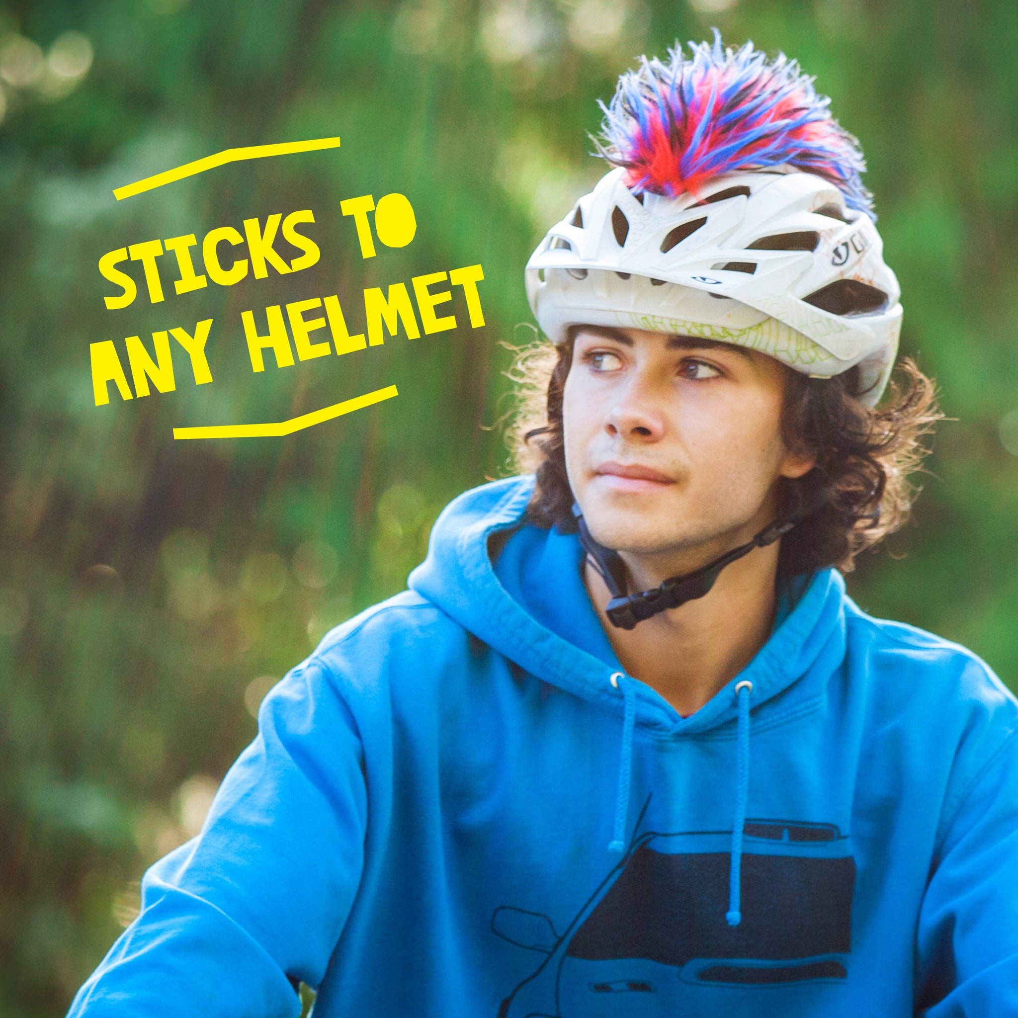 Fun Helmet Mohawk Accessory/Cover for Kids and Adults