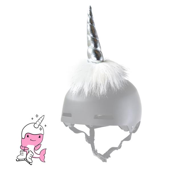 Tuga the Narwhal Helmet Unicorn Horn/Accessory/Cover in Silver